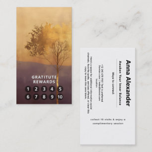 Tarjeta De Visita Luz de pie Diseño minimalista de árbol