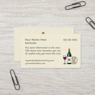 Tarjeta De Visita Luz del camarero