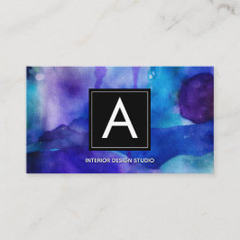 Tarjeta De Visita Luz Fluyente | Aquarela Abstracta