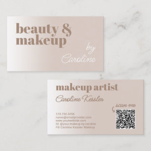 Tarjeta De Visita Luz simple Taupe Neutral Marrón Caligrafía Blanca
