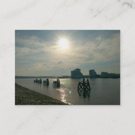 Tarjeta De Visita Luz solar sobre la bahía de Cardiff