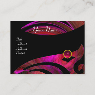 Tarjeta De Visita LUZ VORTEX RUBY rojo rosa negro violeta amarillo