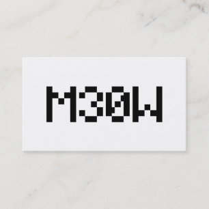 Tarjeta De Visita M30W [Leetspeak Sonidos de Animales]
