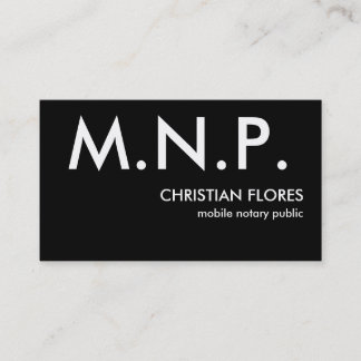 Tarjeta De Visita M.N.P., FLORES CRISTIANO, notario público móvil
