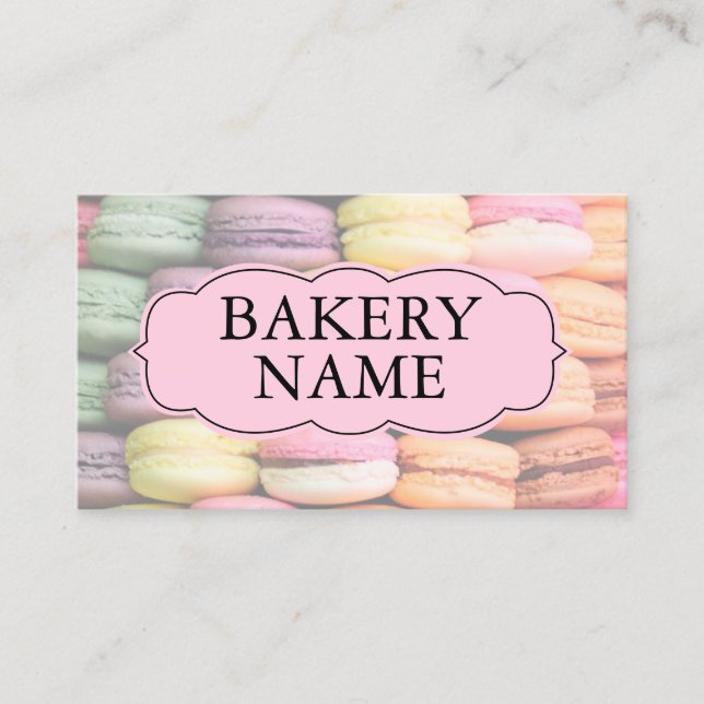 Tarjeta De Visita Macaron Bakery (Anverso)