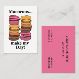 Tarjeta De Visita Macaron Bakery Restaurant Pastry Chef