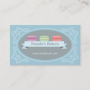 Tarjeta De Visita Macaron elegante, moderno, dulce, panadería,