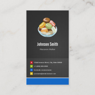 Tarjeta De Visita Macarón francés Maker Macarons creativo innovador