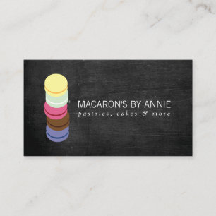 Tarjeta De Visita MACARON FRANCÉS STACK LOGO III Panadería, pasteler