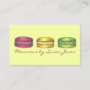 Tarjeta De Visita Macaron Macarons Panadería Francesa Horneada Por C