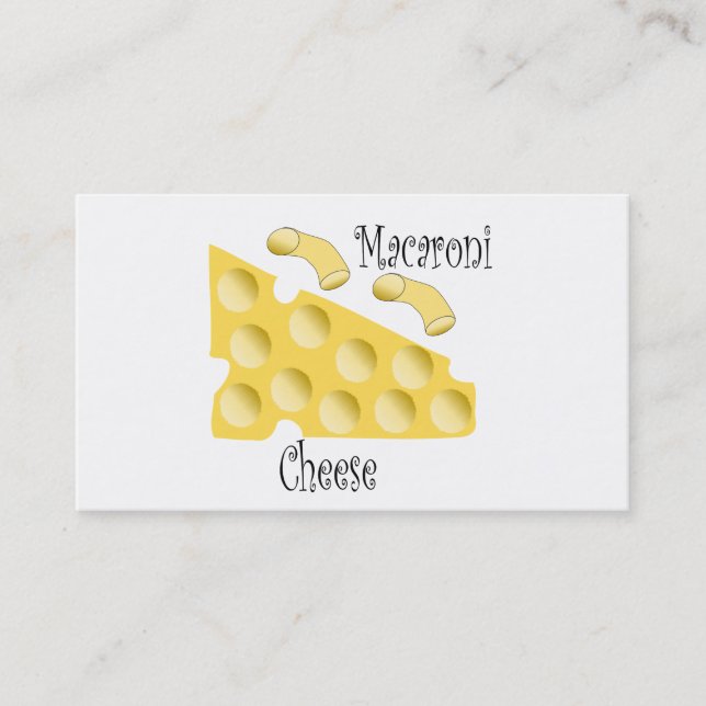 Tarjeta De Visita Macaroni Cheese Chef (Anverso)