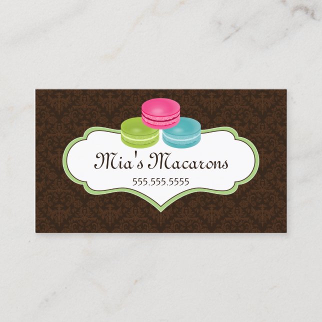 Tarjeta De Visita Macarons Bakery (Anverso)