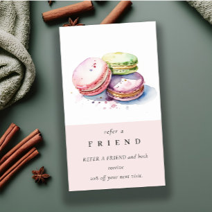 Tarjeta De Visita Macarons Bakery de color de agua habla a un amigo