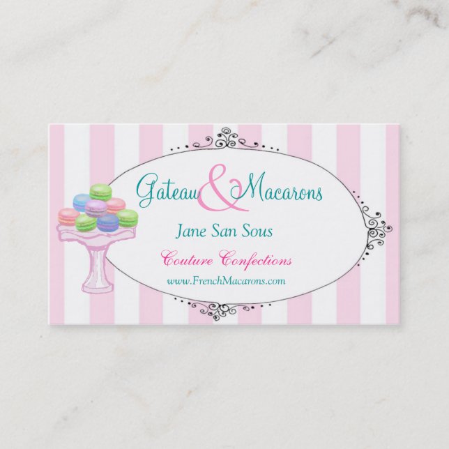 Tarjeta De Visita Macarons Business Card (Anverso)