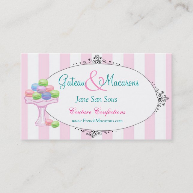 Tarjeta De Visita Macarons Business Card (Anverso)