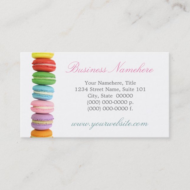 Tarjeta De Visita Macarons Business Cards (Anverso)
