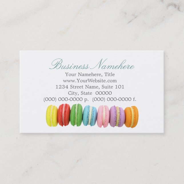 Tarjeta De Visita Macarons Business Cards (Anverso)