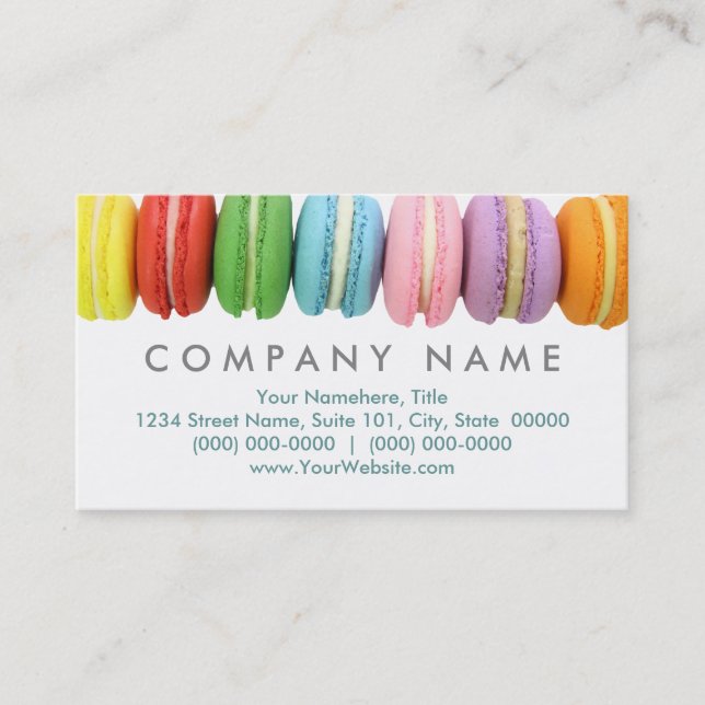 Tarjeta De Visita Macarons Business Cards (Anverso)