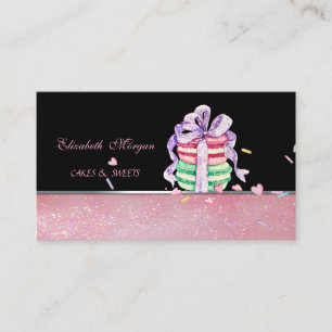 Tarjeta De Visita Macarons Elegantes y Adorables, Panadería
