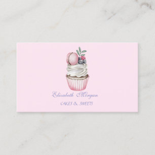 Tarjeta De Visita Macarons Lindos y Adorables, Dulces Panadería