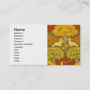 Tarjeta De Visita Macho y árboles de Deco Nouveau