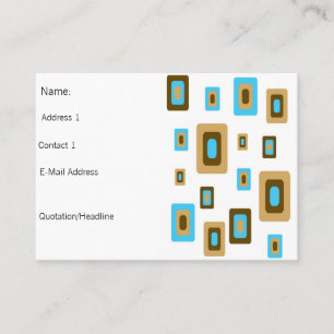 Tarjeta de visita maciza retra de los cuadrados