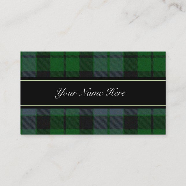 Tarjeta De Visita MacKay Scottish Tartan Plaid Business Card (Anverso)