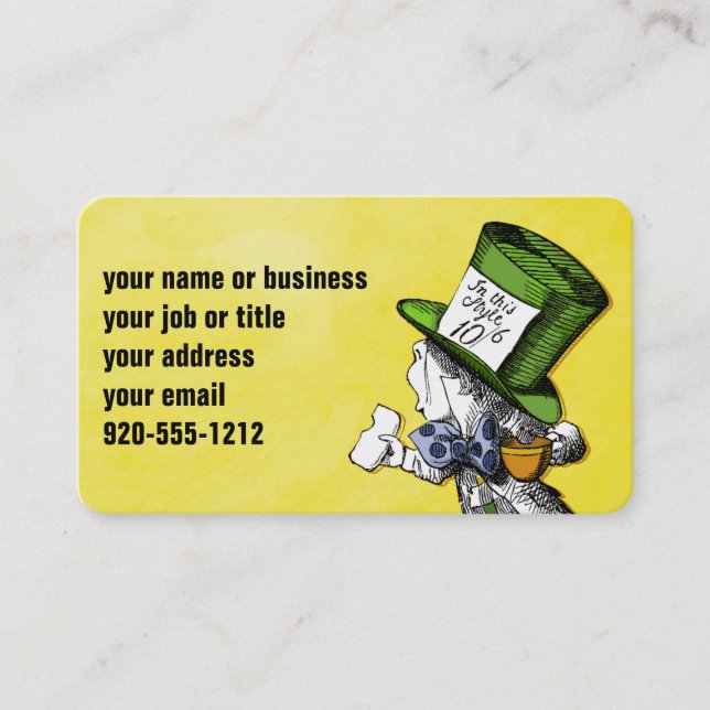 Tarjeta De Visita +{ Mad Hatter }+ (Anverso)