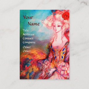 Tarjeta De Visita MADAME POMPADOUR Belleza Cabello de Moda Amarillo 
