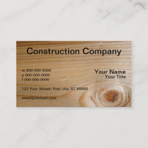 Tarjeta De Visita Madera