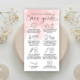 Tarjeta De Visita Madera acuarela rosada femenina para el cuidado de