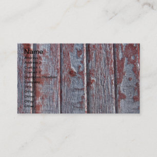 Tarjeta De Visita Madera Barnera con pintura roja