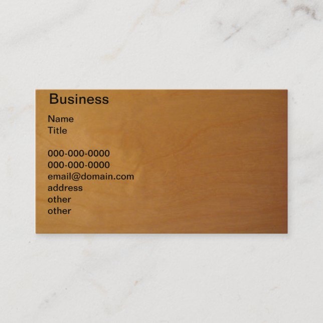 Tarjeta De Visita Madera - burl (Anverso)