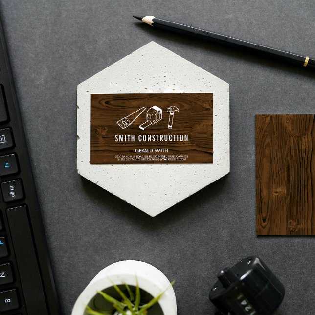 Tarjeta De Visita Madera | Carpintería de construcción (Subido por el creador)