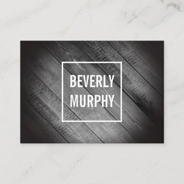 Tarjeta De Visita Madera con embellecimiento y viñeta (Anverso)