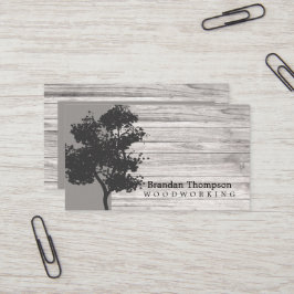 Tarjeta De Visita Madera de árbol rústico