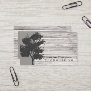 Tarjeta De Visita Madera de árbol rústico