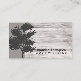 Tarjeta De Visita Madera de árbol rústico