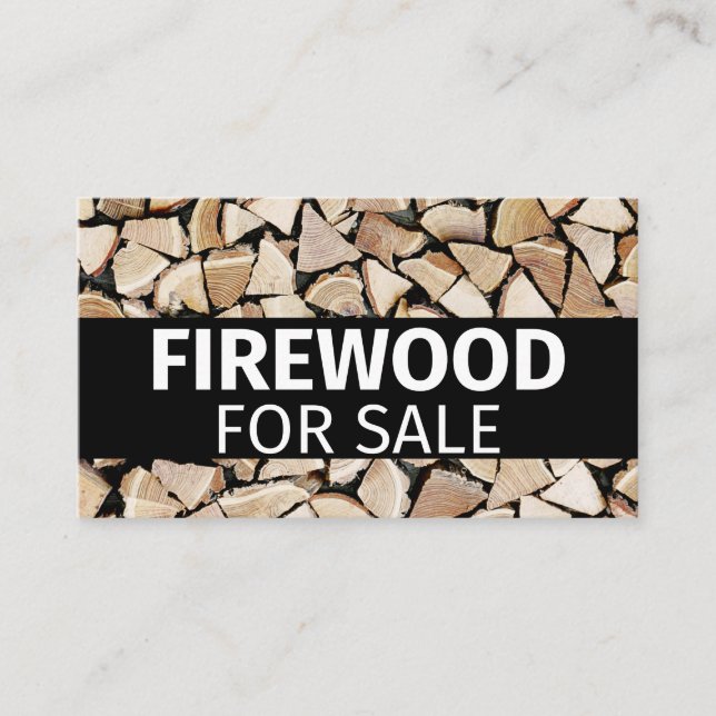 Tarjeta De Visita Madera De Fuego Para Venta Profesional Pequeña Emp (Anverso)