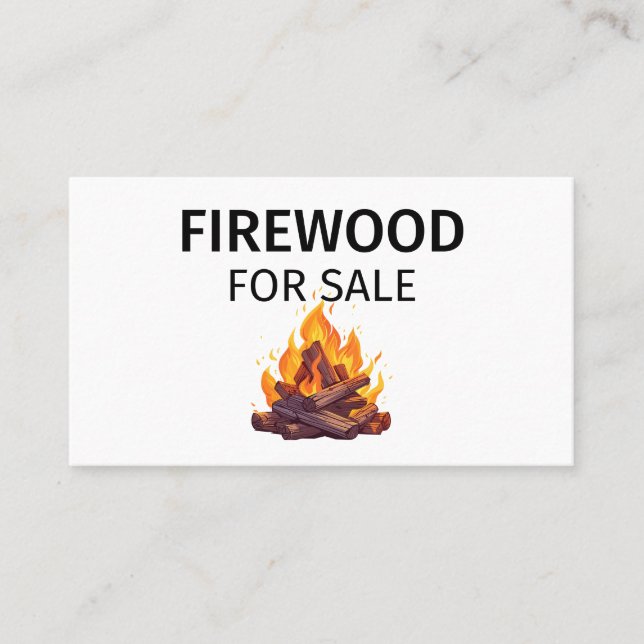 Tarjeta De Visita Madera De Fuego Para Venta Profesional Pequeña Emp (Anverso)