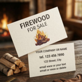 Tarjeta De Visita Madera De Fuego Para Venta Profesional Pequeña Emp