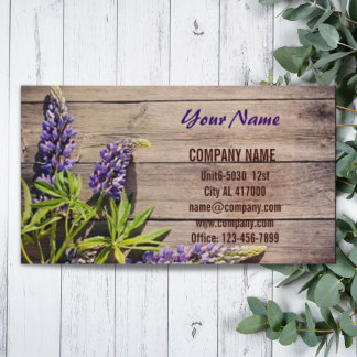 Tarjeta De Visita Madera de grano Flor florista de naturaleza botáni