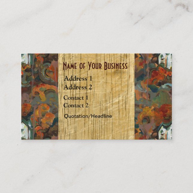 Tarjeta De Visita Madera de otoño (Anverso)