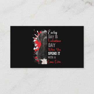 Tarjeta De Visita Madera grande Día de San Valentín Cane Corso