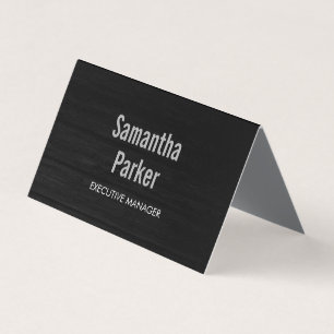 Tarjeta De Visita Madera gris contemporánea Minimalista moderna
