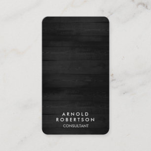 Tarjeta De Visita Madera gris minimalista Moderna Elegante