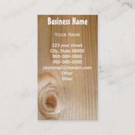 Tarjeta De Visita Madera inacabada