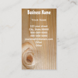 Tarjeta De Visita Madera inacabada