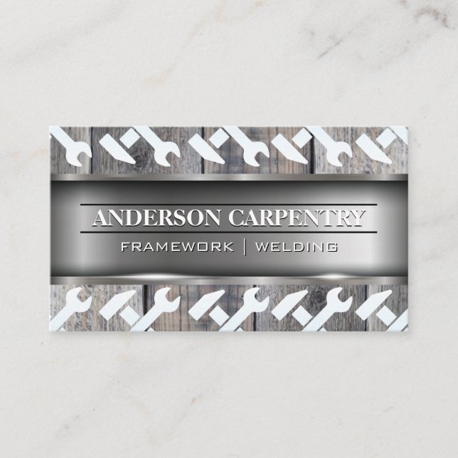 Tarjeta De Visita Madera metalizado | Material de construcción | Her (Anverso)