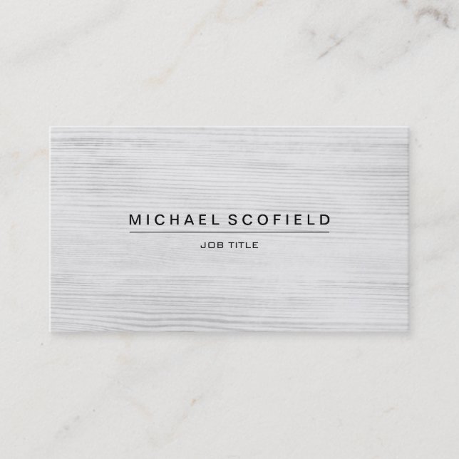 Tarjeta De Visita Madera Minimalista moderna (Anverso)